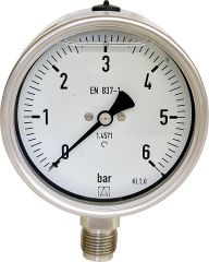Afriso Chemie-Glyzerin-Manometer Ø100mm DN15 1/2 radial