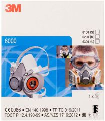 3M Atemschutz-Halbmaske 3M 6200 ohne Filter
