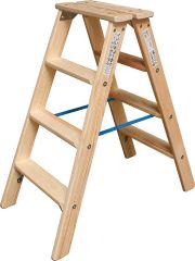 KRAUSE Stufen-DoppelLeiter Holz 2x4 Stufen 818416