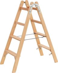 Siedra Stufen-Doppelleiter Holz 2x10 Stufen HSL10