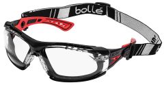 Bollé Schutzbrille RUSH+ mit Kopfband Rahmen rot