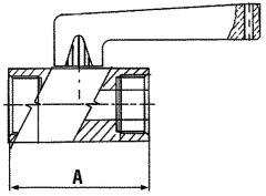 Mini-Kugelhahn mit langem Hebel 3/8x3/8 IGxIG