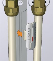Caleffi Thermometer mit Schnellkupplung Typ 675