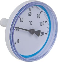 Evenes Rücklaufthermometer blau für Kugelhähne Easyflow
