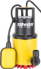 Zehnder Pumpen Schmutzwasser-Tauchpumpe für Aggresive Medien Typ S-ZPK 35A mit Schwimmschalter