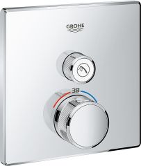 Grohe UP-Thermostat Grotherm SmartControl chrom mit einem Absperrventil