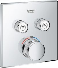 Grohe UP-Thermostat Grotherm SmartControl chrom mit zwei Absperrventilen