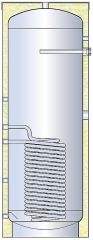 TML Brauchwasserspeicher 200l Edelstahl V4A mit einem Wärmetauscher & Isolierung