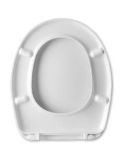Vigour WC-Sitz clivia für Stand-WCs Edelstahlscharnier weiss