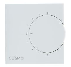 Cosmo elektronischer Raumthermostat 24V Heizen Aufputz RAL9010