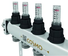 Cosmo Edelstahlverteiler mit DMA für 7 Heizkreise
