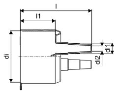 Uponor Gummi Endkappen-Set Mediumrohr 40/50/63 Mantelrohr 200mm Thermo Twin