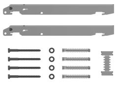 Kermi Schnellmontagekonsolen-Set für Typ 11-33 für Bauhöhe 9