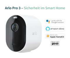Arlo Pro 3 Smarthome Kamera weiß 4er Pack VMS4440P-100EUS