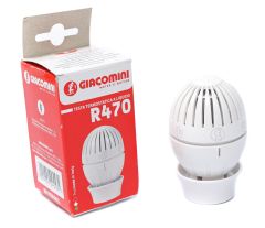 Giacomini Thermostatkopf R-470 für Ventile weiss mit Flüssigkeit