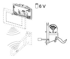 TECEplanus WC-Fernauslösung Funk für Stützklappgriffe 6V