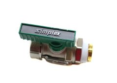 Simplex KFE-Kugelhahn PN 16 für Trinkwasser Durchgang vernickelt