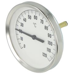 OEG Thermometer Ø 80 mm Bimetall 0 - 120 °C 50 mm Hülse Ø 6 mm