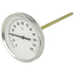 OEG Thermometer Ø 80 mm Bimetall 0 - 120 °C 150 mm Hülse Ø 6 mm