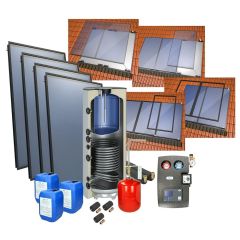 Solarpaket 4plus Indach 800/200l Kombi - speicher 4 Kollektoren: 10,12 m²