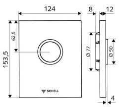 Sanibel 1001 Betätigungsplatte für Wandeinbau-WC-Druckspüler