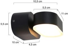 LEDs Light LED Außenleuchte 7,5W 340 drehbar oval IP54