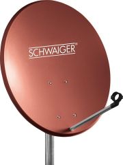Schwaiger 55cm Offset Antenne Stahl Ziegelrot RAL 8012