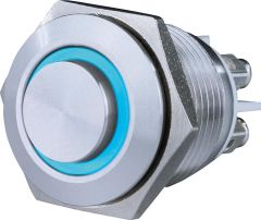 REV Klingelknopf-Einbau mit LED blau beleuchtet