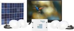 fosera Energiespeicher IGNITE Solar TV Set 4 Lampen/TV 24