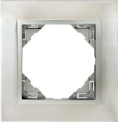 Faro Rahmen Metall,1-fach Inox-Aluminium