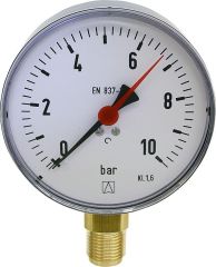 Afriso Rohrfedermanometer Industrie radial 100mm DN15 1/2