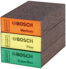 BOSCH Schleifschwamm-Set EXPERT 69 x 97 x 26mm mittel fein super fein 3-teilig