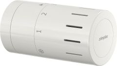 Flamco FL Design-Thermostatkopf TC-D1 weiß Klemmanschluss mit Nullstellung