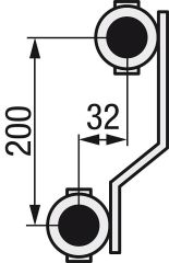 Evenes Heizkreisverteiler Typ M4.2 DN25(1) Messing 2 Heizkreise mit Regulierventile