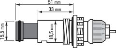 Danfoss Ventileinsatz Typ RA-U für Kompaktheizkörper G1/2A Einstellbereich von 0,04-0,34