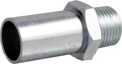 Eurotubi C-Stahl Pressfitting Absatznippel mit AG 15 mm x DN 15 (1/2)