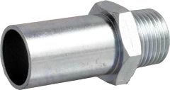 Eurotubi C-Stahl Pressfitting Absatznippel mit AG 18 mm x DN 15 (1/2)