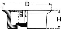 EHKO Schwerkraftbremse Zwischenflansch-Montage Typ 11S DN50