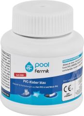 Fermit 09105 PVC-Kleber blau 125ml Dose mit Pinsel