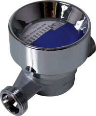 Wasser-Geräte Schutzhülse Chrom 60mm tief für Wasserzähler Außendurchmesser 85mm