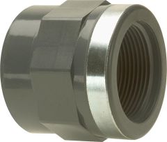 Bänninger PVC-U - Klebefitting Übergangs-Gewindemuffe, 16 mm x 3/8, IG