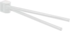 Normbau Handtuchstange aus Nylon Farbe: Weiß 19Länge:450mm /inkl. Befestigungsmaterial