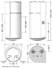 Austria Email Brauchwasser-Wärmepumpe Calypso VM150 Liter