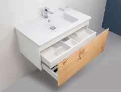 Waschtischunterschrank + Keramik-WT Serie ELA Korpus weiß