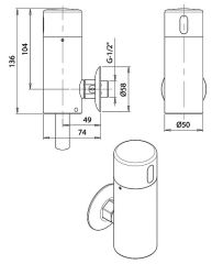 Benkiser Urinal Druckspüler elektronisch Ref.-Nr.: 699 3000