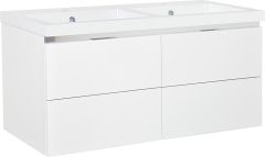 Waschtischunterschrank weiß matt 4 Auszüge 1210x580x510mm