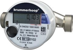 Brummerhoop Wasserzähler Kaltwasser 30C DN15 M-ETH Q3:2,5 m³ 80mm