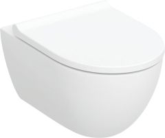 Geberit Combi-Pack Acanto Wand-Tiefspül-WC, weiß, spülrandlos WC-Sitz Softclose, QuickRelease, TurboFlush