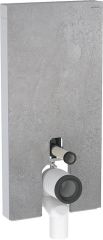 Geberit Monolith Plus Sanitärmodul für Stand-WC 114cm, Steinzeug Betonoptik/Aluminium