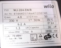 Wilo -Jet WJ 204 EM einstufige Kreiselpumpe selbstansaugend DN25 (1)
